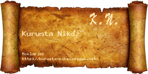 Kurusta Niké névjegykártya